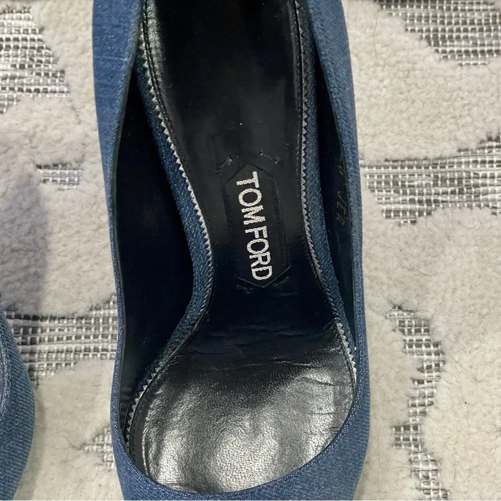 💥 TOM FORD💥 denim pin heel pump - Picture 4 of 10